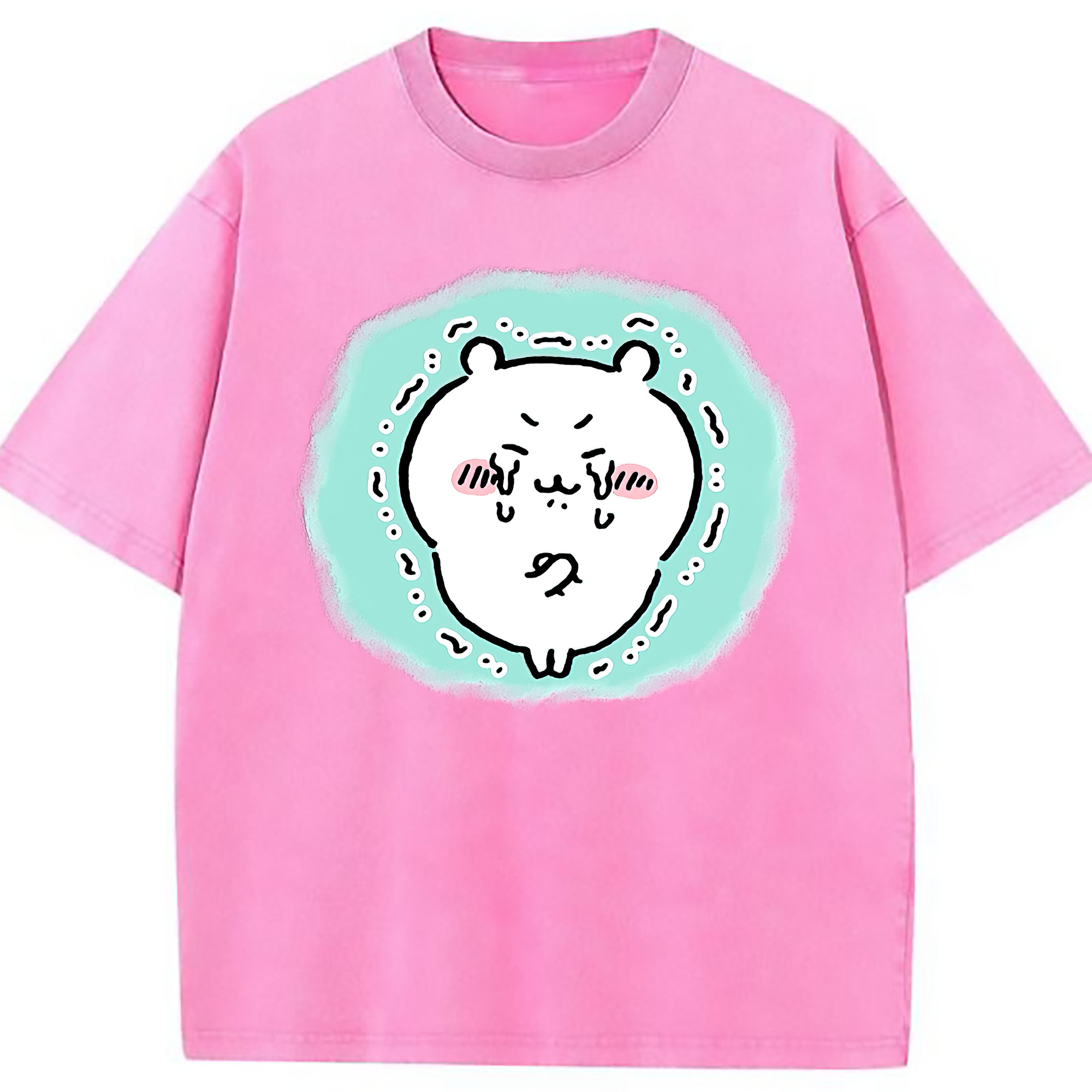 （画像用） ちいかわ ちいかわ Chii-kawa chiikawa 綿100% ヴィンテージ風 半袖Tシャツ（フロントプリント）